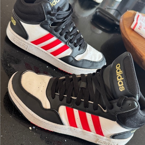 Adidas Men's Sneakers in Black, White, and Red - Picture 5 of 7